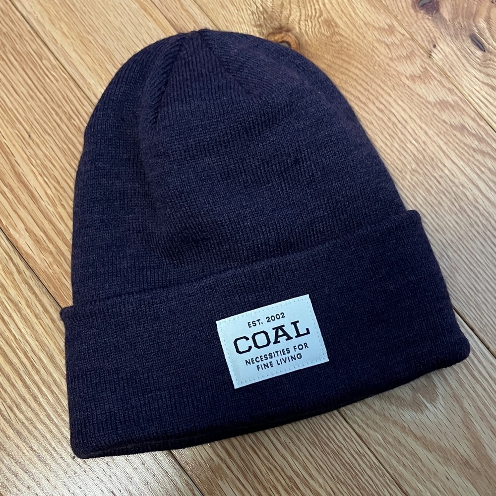Coal Knit Beanie Hat in Purple with Branded Patch